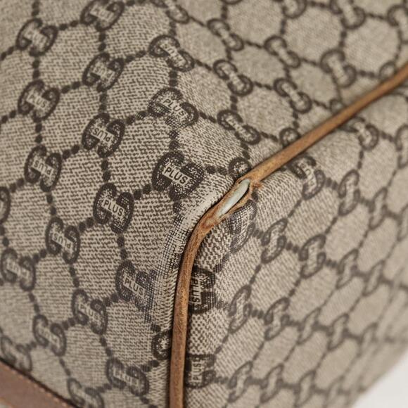 GUCCI GG Plus Supreme Boston Bag Pvc Beige Gold - Picture 11 of 16